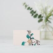 Visitekaartje abstracte bloemen (Staand voorkant)
