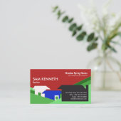 Visitekaartje abstracte kleurrijke animatiehuizen (Staand voorkant)