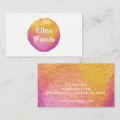 Visitekaartje abstracte minimale Waterverf (Voorkant / Achterkant)