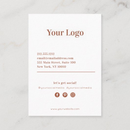 Visitekaartje abstracte pasteien (Achterkant)