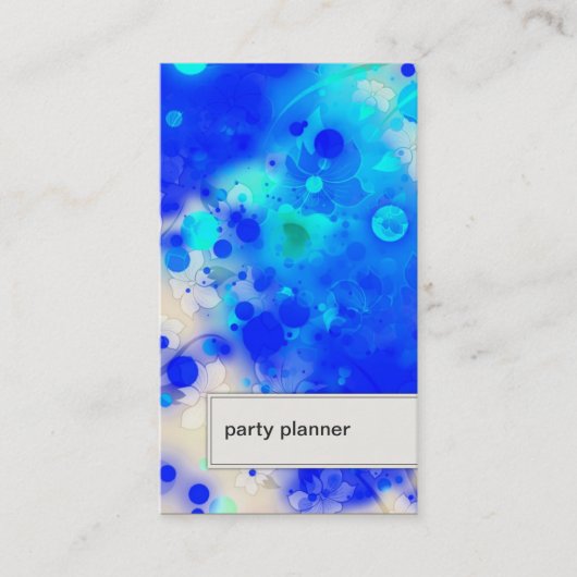 Visitekaartje Abstracte Stippen voor partijplanner (Voorkant)