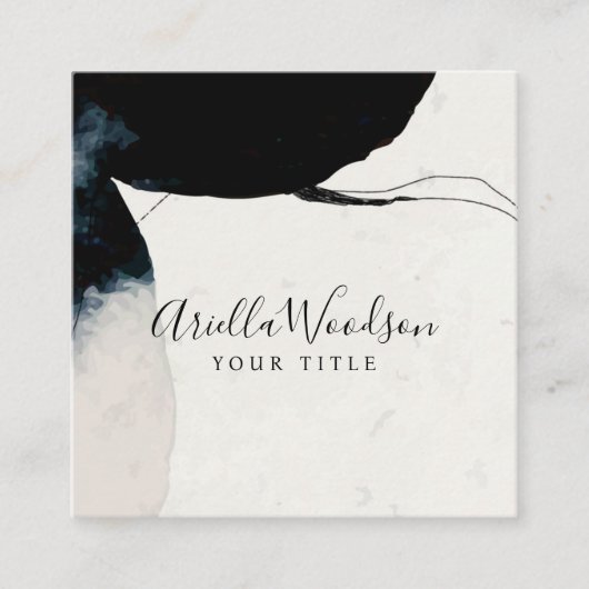 Visitekaartje abstracte Waterverf (Voorkant)