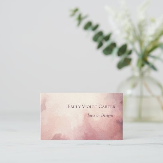 Visitekaartje abstracte Waterverf (Staand voorkant)