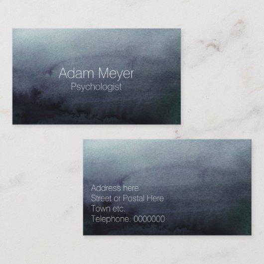 Visitekaartje abstracte Waterverf textiel (Voorkant / Achterkant)