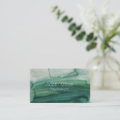 Visitekaartje abstracte Waterverf textiel (Staand voorkant)