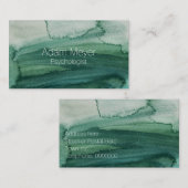Visitekaartje abstracte Waterverf textiel (Voorkant / Achterkant)