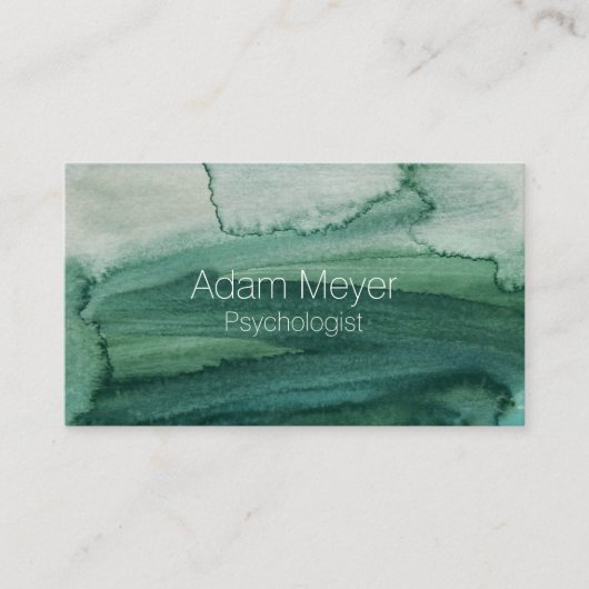 Visitekaartje abstracte Waterverf textiel (Voorkant)
