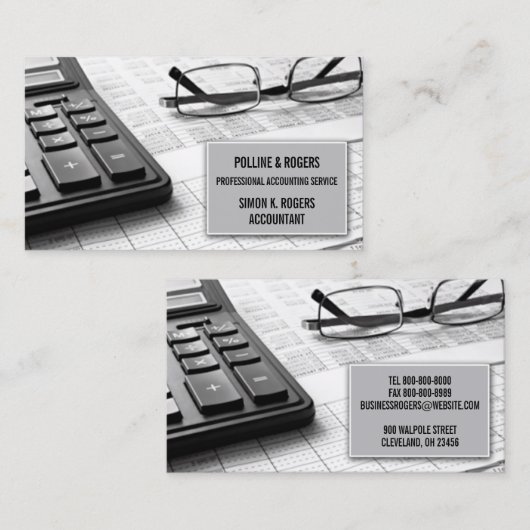 Visitekaartje accountant (Voorkant / Achterkant)