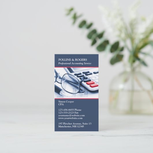 Visitekaartje accountant (Staand voorkant)