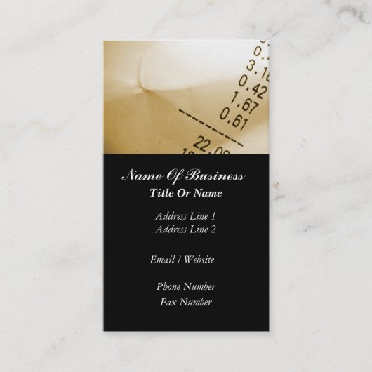 Visitekaartje accountant (Voorkant)