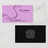 Visitekaartje advocaat - Monogram (Voorkant / Achterkant)