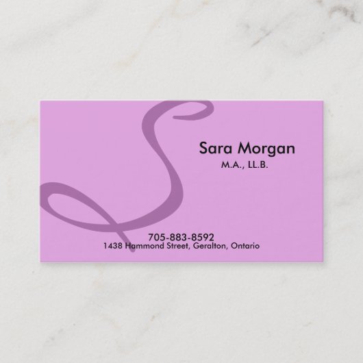 Visitekaartje advocaat - Monogram (Voorkant)