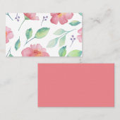 Visitekaartje - afdruk van de waterverf van Floral (Voorkant / Achterkant)