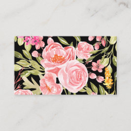 Visitekaartje - afdruk van de waterverf van Floral