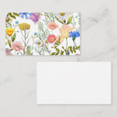 Visitekaartje - afdruk van de waterverf van Floral (Voorkant / Achterkant)