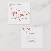 Visitekaartje amandelbloemen (Voorkant / Achterkant)