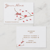 Visitekaartje amandelbloemen (Voorkant / Achterkant)