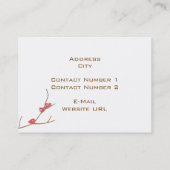 Visitekaartje amandelbloemen (Achterkant)