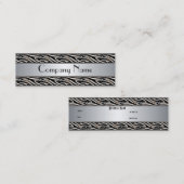 Visitekaartje Animal Print Zilver Skinny (Voorkant / Achterkant)