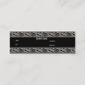 Visitekaartje Animal Print Zwart Skinny (Achterkant)