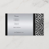 Visitekaartje Animal Skin Silver Black (Achterkant)