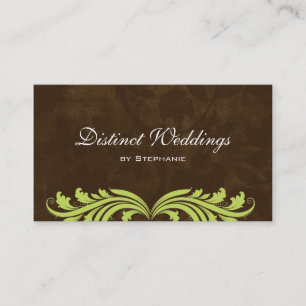 visitekaartje Antiek Roos bruiloft Planner Brown