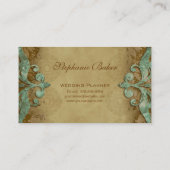 Visitekaartje Antiek Verdigris Wedding Planner (Achterkant)