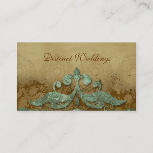 Visitekaartje Antiek Verdigris Wedding Planner (Voorkant)
