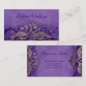 visitekaartje Antiek Verdigris Wedding Planner P (Voorkant / Achterkant)