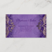 visitekaartje Antiek Verdigris Wedding Planner P (Achterkant)