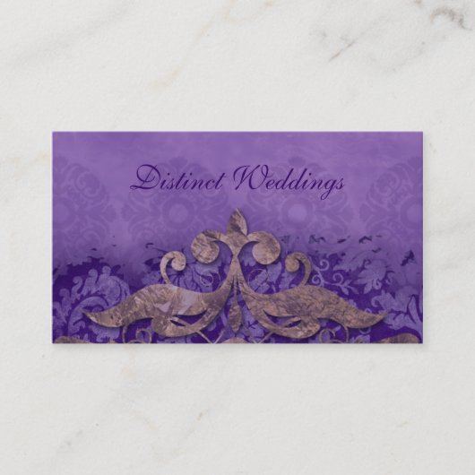 visitekaartje Antiek Verdigris Wedding Planner P (Voorkant)