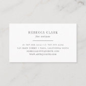 Visitekaartje Antiek voorzitter | Koolstof (Achterkant)