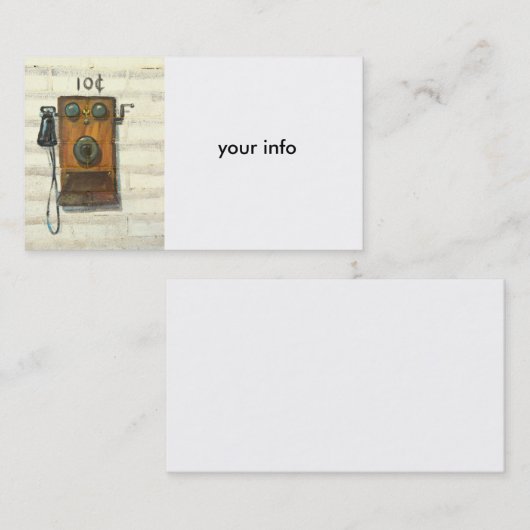 visitekaartje antiek wandtelefoon (Voorkant / Achterkant)