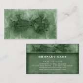 Visitekaartje Antiek Wereldkaart Wereldbol groen (Voorkant / Achterkant)