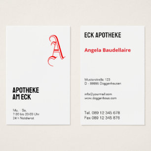 Visitekaartje Apotheek