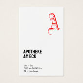 Visitekaartje Apotheek (Voorkant)