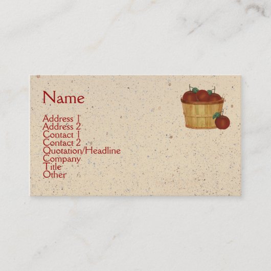 Visitekaartje Apple Basket (Voorkant)