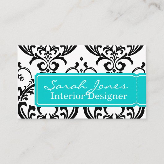 Visitekaartje Aqua Blue (Voorkant)