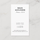 Visitekaartje architect (Achterkant)