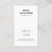 Visitekaartje architect (Achterkant)