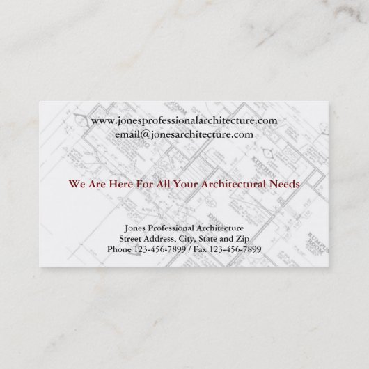 Visitekaartje Architectuurarchitectuur (Achterkant)