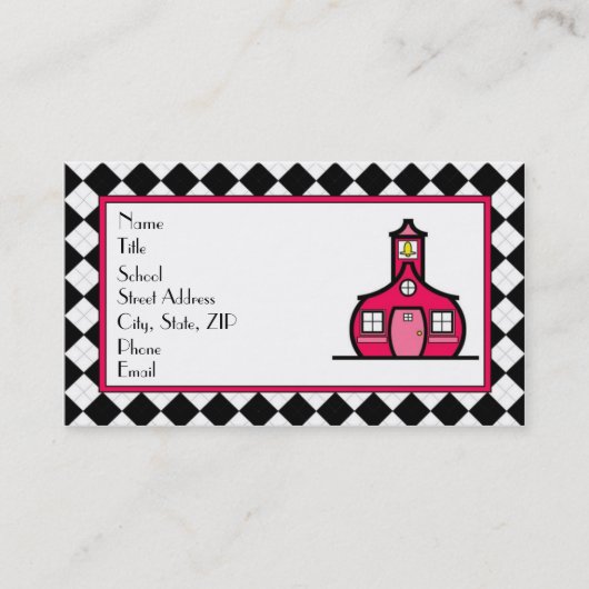 Visitekaartje Argyle Teacher (Voorkant)