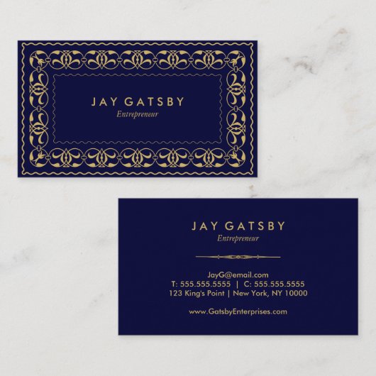 Visitekaartje | Art Deco/Art Nouveau (Voorkant / Achterkant)