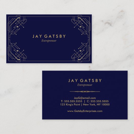 Visitekaartje | Art Deco/Art Nouveau (Voorkant / Achterkant)