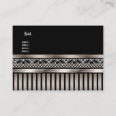 Visitekaartje Art Deco Black Sepia (Achterkant)