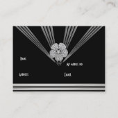 Visitekaartje Art Deco Black Stripe Diamond Jewel (Achterkant)
