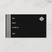 Visitekaartje Art Deco Black Stripe Zilveren Juwee (Achterkant)
