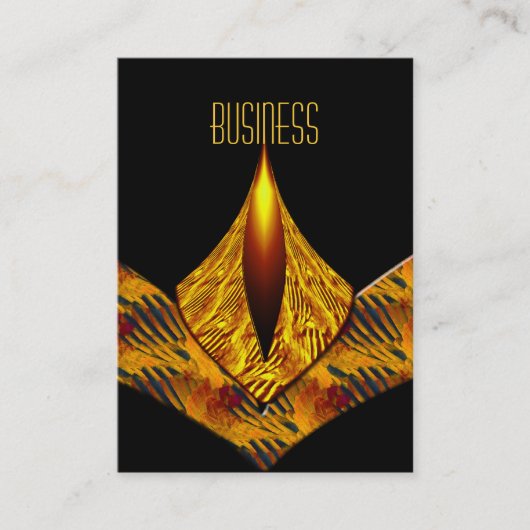 Visitekaartje Art Deco Geel (Voorkant)