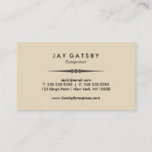 Visitekaartje | Art Deco-ontwerp (Achterkant)