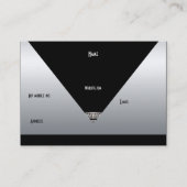 Visitekaartje Art Deco Zwart Zilver (Achterkant)